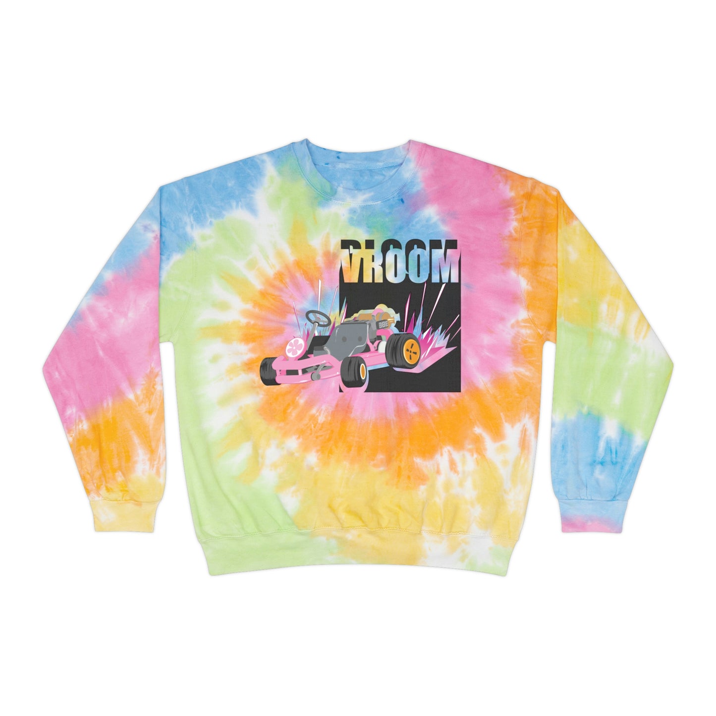 Vroom Bloom Unisex Tie-Dye Sweatshirt