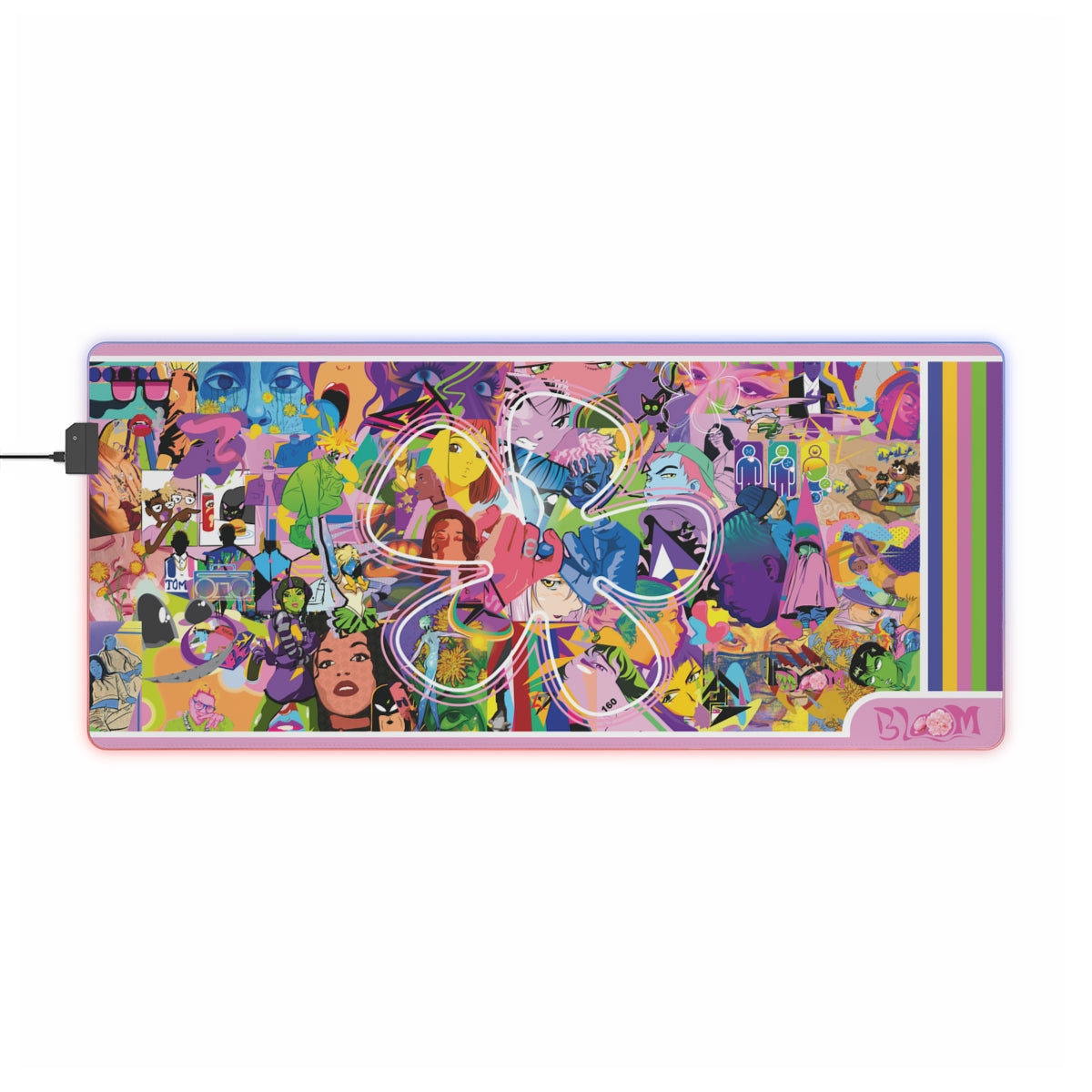 "6 Year Bloom" LED Gaming Mouse Pad