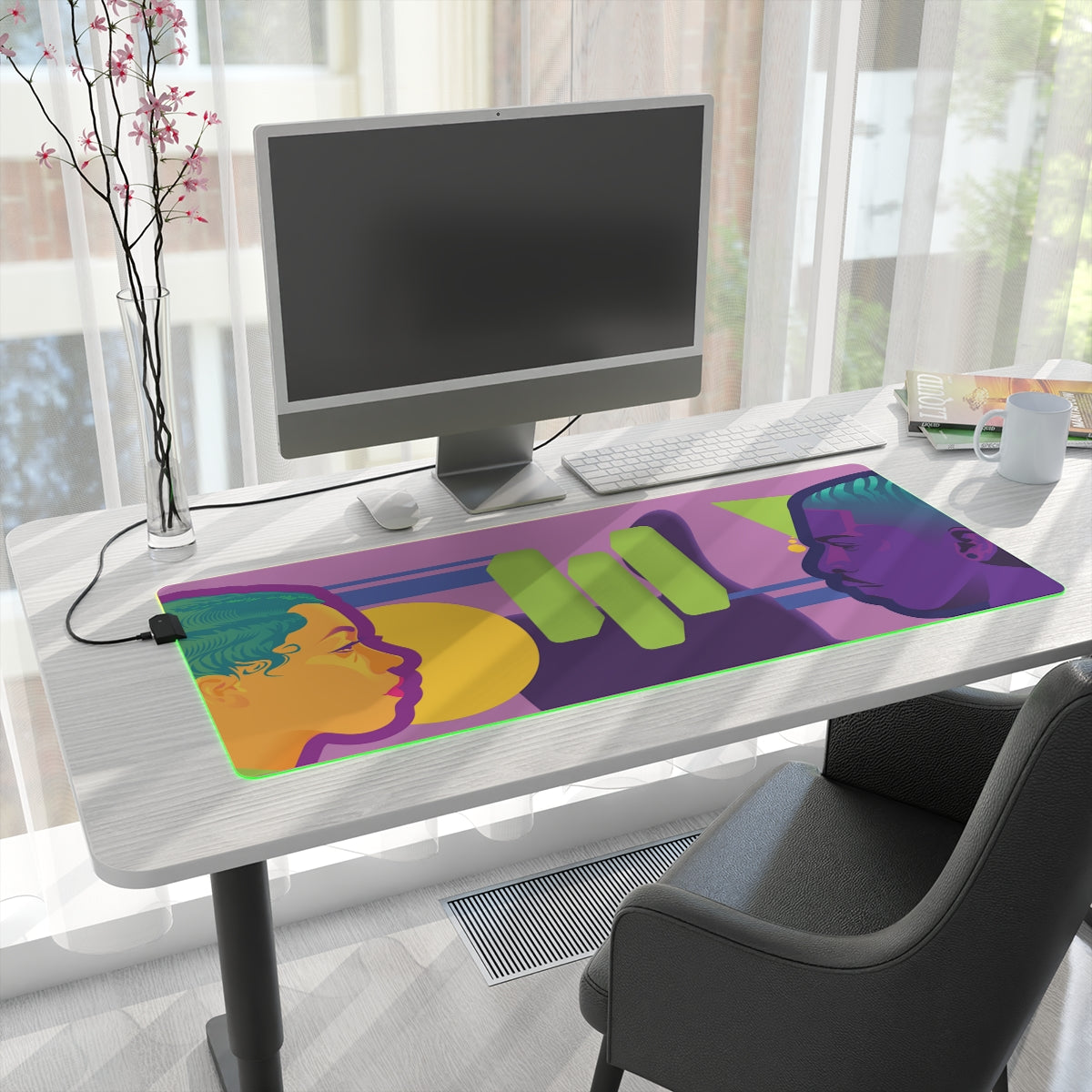 "Wavy" LED Gaming Mouse Pad