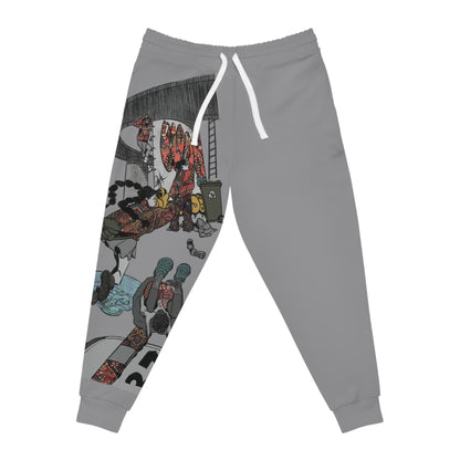 AQSLE Right Leg Print - Unisex Athletic Joggers