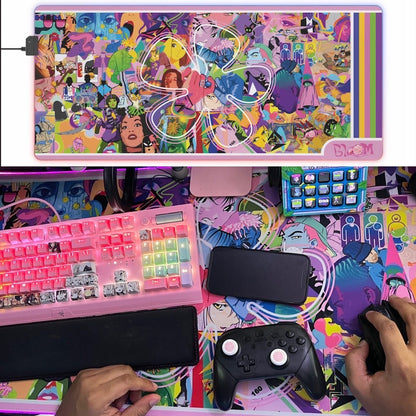 "6 Year Bloom"  LED Gaming Mouse Pad