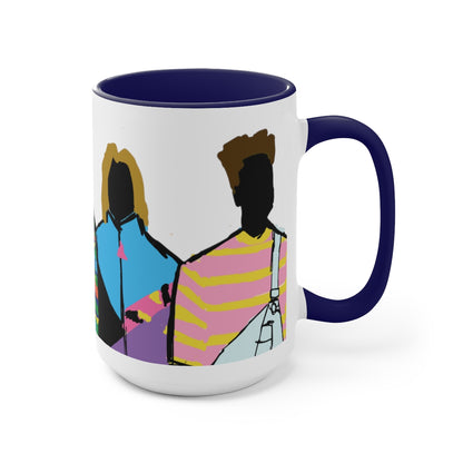 "Runway" Two-Tone Coffee Mugs, 15oz