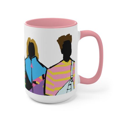 "Runway" Two-Tone Coffee Mugs, 15oz